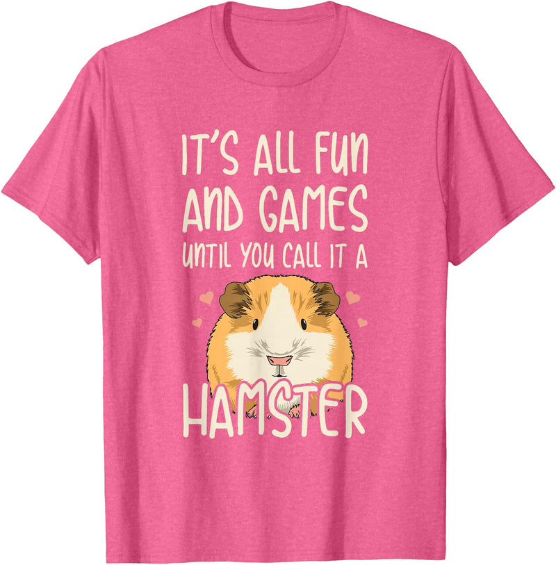 Guinea Pig Quote T-Shirt for Women - Black, Small - Cute Guinea Pig Lover Quote - Unisex, Short Sleeve, Crew Neck, Classic Fit, Imported - Pink Heather