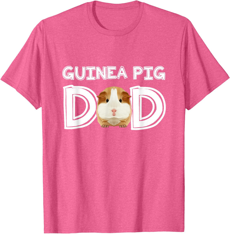 Cavy Breeder Fancier Accessories Clothes Guinea Pig Dad Father's Day Piggy Lover Owner Stuff Cavy T-Shirt - Pink Heather