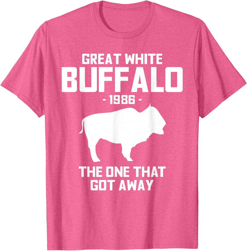 Great White Buffalo T-Shirts Great White Buffalo The One That Got Away Funny T-Shirts T-Shirt - Pink Heather
