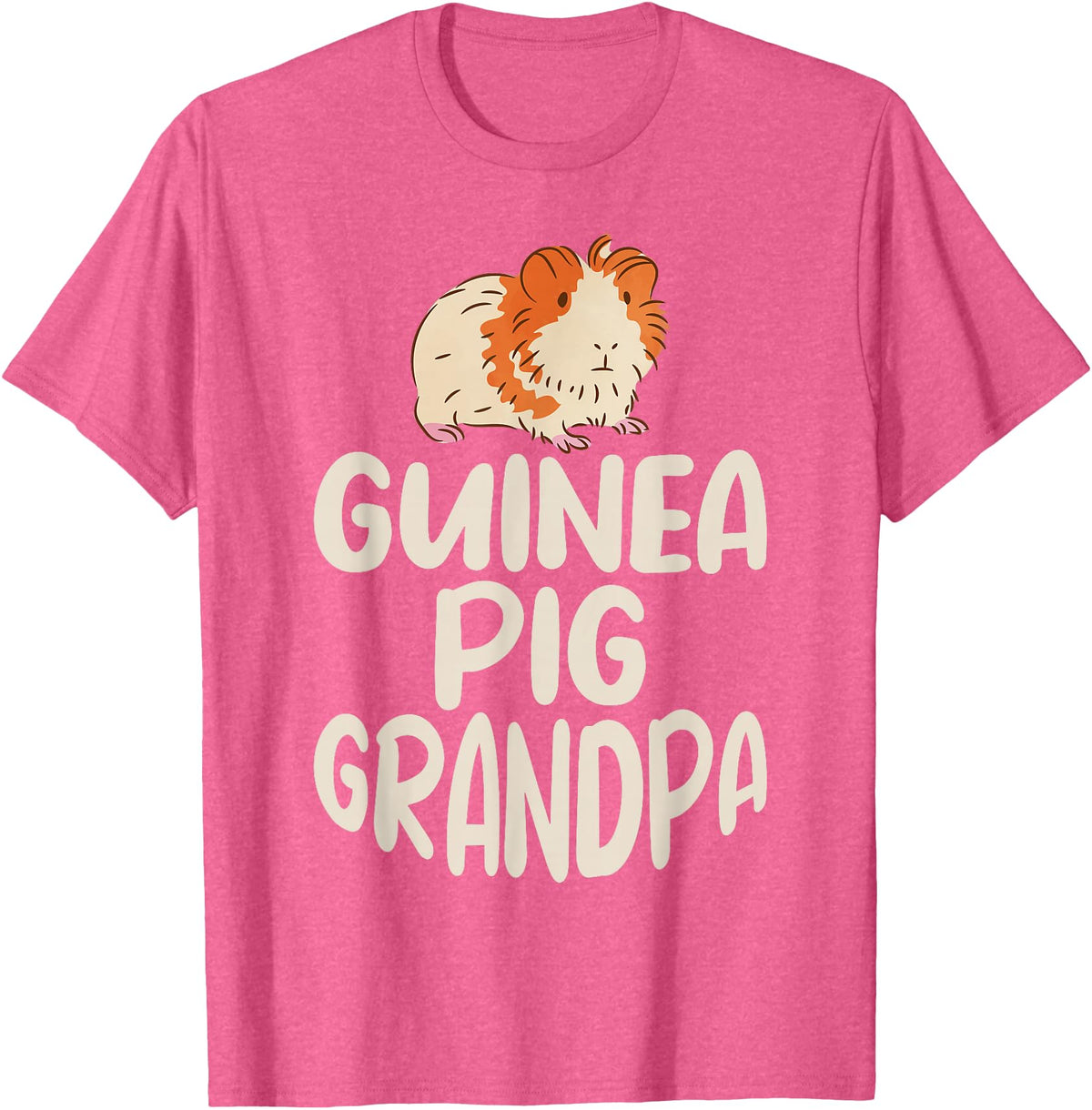 Gift Guinea Pig Owner & Accessories Guinea Pig Grandpa T-Shirt - Pink Heather