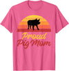 Pig Lover Gifts & Accessories Proud Pig Mom Pig Owner Pig Farmer Pig Mother T-Shirt - Pink Heather
