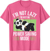 Cute Panda Gifts Panda Bear - Power Saving Mode - Panda T-Shirt - Pink Heather