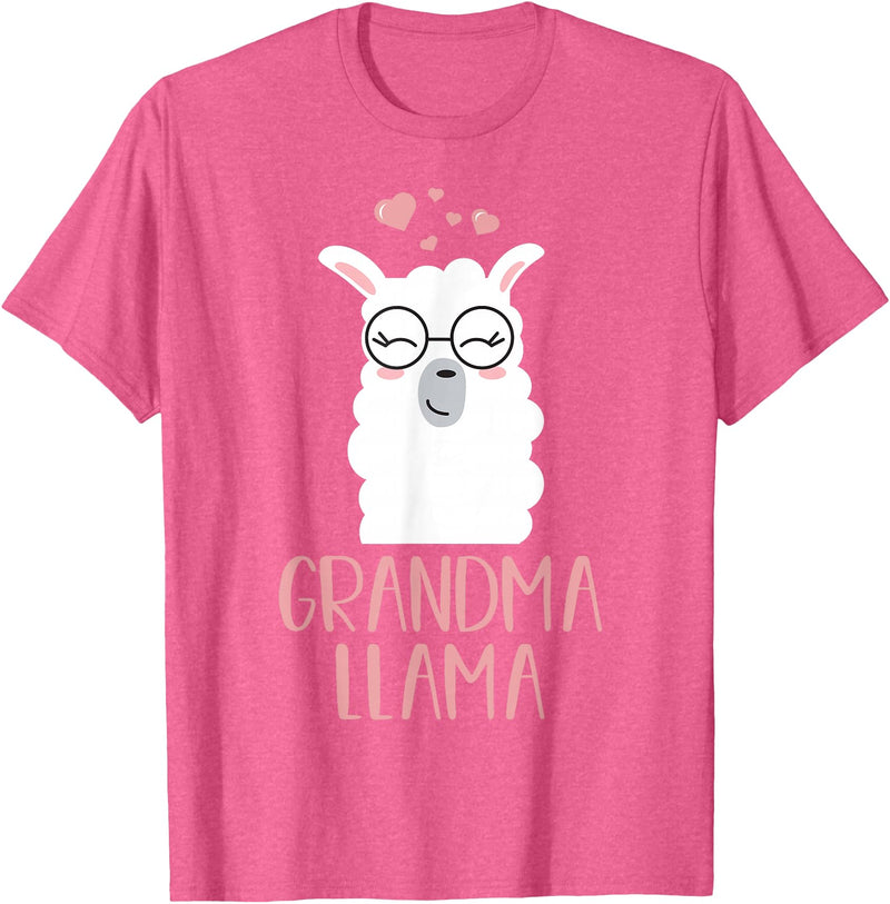 Grandma Llama Apparel Co Grandma Llama Cute Grandmother Gift T-Shirt - Pink Heather