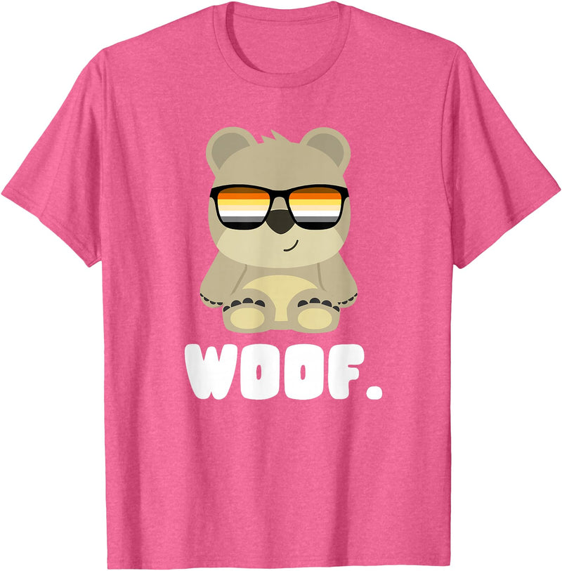 LGBT Bear Community Woof - CSD Bears Gay T-Shirt - Pink Heather