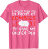 Guinea Pig Shirts For Men Women Kids Gift Push You In Front Zombies Save Guinea Pig Cavy Men Women Kid T-Shirt - Pink Heather