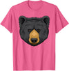 Wowsome! Black Bear Animal Head - Cute Black Bear Lover Women Men T-Shirt - Pink Heather