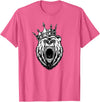 Bear Head - Angry Bear - Bear with a Crown - King of Bears T-Shirt - Pink Heather