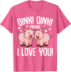 Funny Pig Lover & Owner Gift Ideas Pig Oink Women Kids Girls T-Shirt - Pink Heather