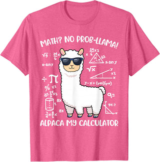 Math Llama Clothing Math Llama T-Shirt - Pink Heather