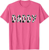 Cow Pattern Print Family Matching Birthday Shirts Cow Daddy Birthday Family Matching Fathers Day Boy Girl Men T-Shirt - Pink