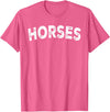 Horses - Styles Horses T-Shirt - Straight - Pink Heather