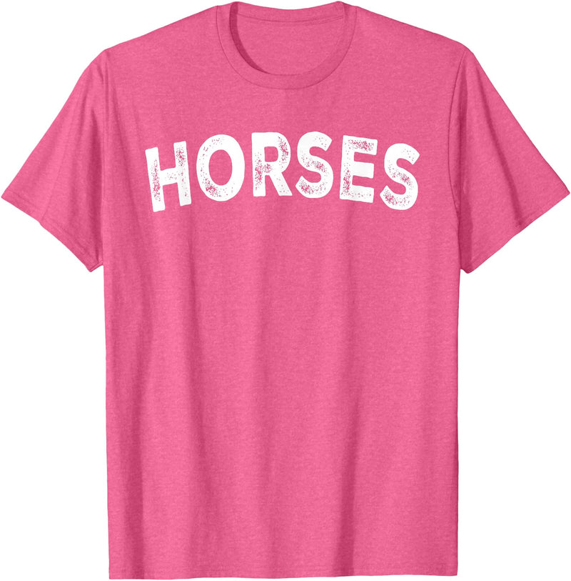 Horses - Styles Horses T-Shirt - Straight - Pink Heather