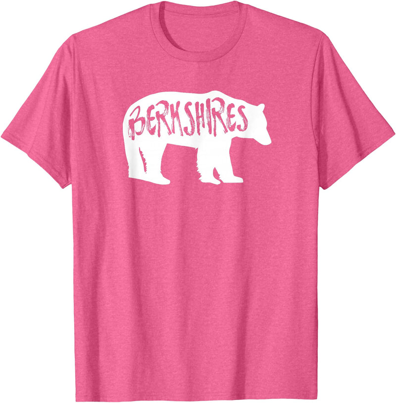 Esskay Designs Berkshires Massachusetts Tees Berkshires Bear T-Shirt - Pink Heather