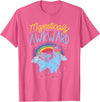 Llama Queen Birthday Party Gift Majestically Awkward Funny Llamacorn Llama Unicorn Rainbow T-Shirt - Pink Heather