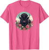Wild Plains Buffalo Bison Gifts T Shirts & Hoodies Womens Girls Old West Retro Vintage Floral Buffalo Lover T-Shirt - Pink