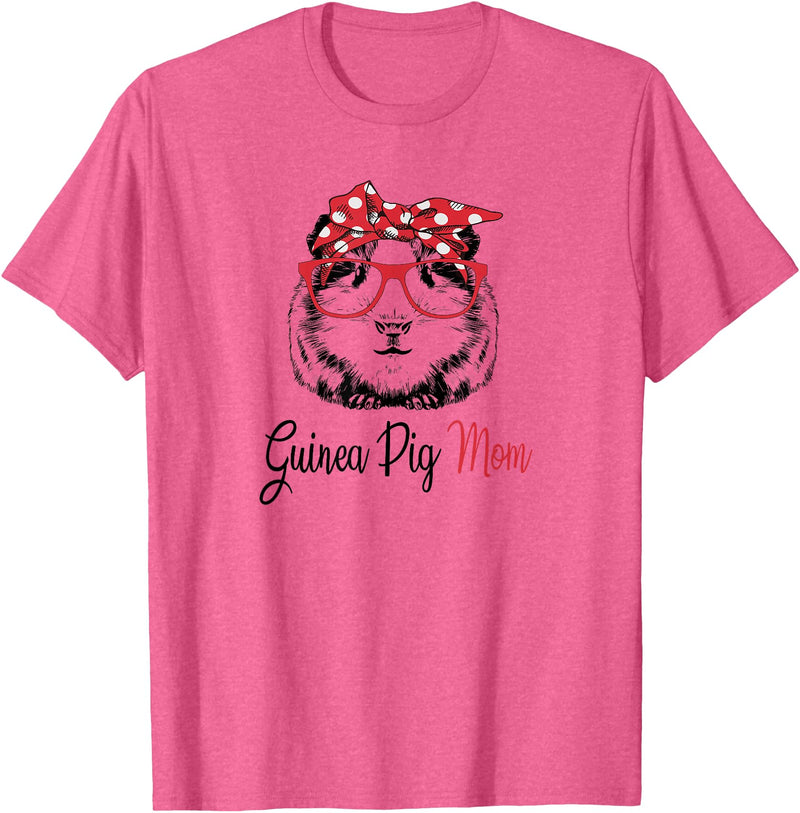 Funny Love Cavy Mom Gifts T Shirts & Hoodies Womens & Girls Kids Cute Wheek Lover Mama Guinea Pig Mom T-Shirt - Pink Heather