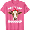 Don't Talk To Me Designz Not In The Mood Sarcastic Heifer Dairy Cow Midwest Farmer T-Shirt - Pink Heather