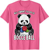 Grandio Design Cute Funny Animal Lover Gifts Panda Bocce Ball All I Want To Do Is Cute Funny Bear Player T-Shirt - Pink Heather