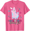 Llamazing Birthday Girl Llama Family BW Art Llama Birthday Girl Llamazing Birthday Alpaca Llama Girl T-Shirt - Pink Heather