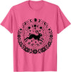 Easter Rabbit Eostre Pagan Spring Moon Witchcraft Ostara T-Shirt in Pink Heather