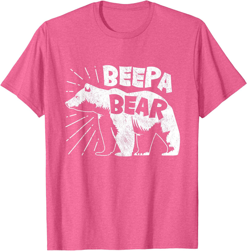 Mens Beepa Bear T-Shirt Father's Day Tee T-Shirt - Pink Heather