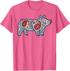 Aztec Show Pig Livestock Animal Lover Aztec Show Pig Livestock Pig Breeder Stock Show Mom Pig T-Shirt - Pink Heather