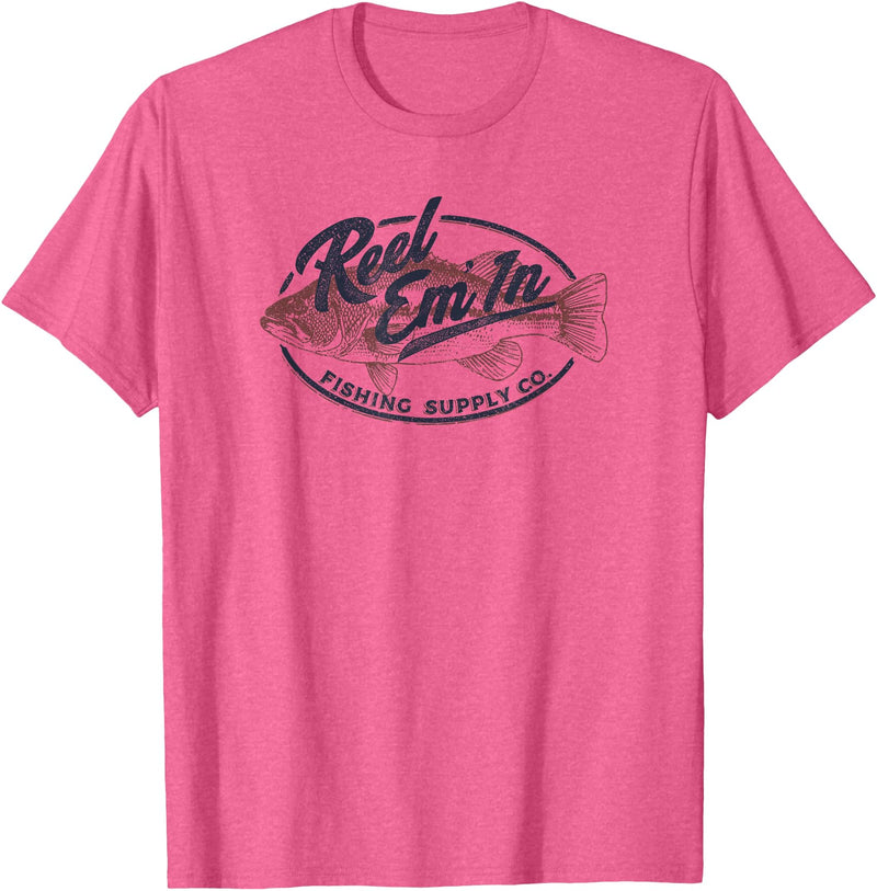Trendy Apparel Trendy Reel Em' In Fishing Supply Co. Logo T-Shirt - Pink Heather