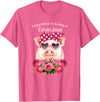 The Sassy Pig Happiness Is Being A Grandma Cute Pig Shirt Gift For Grandma T-Shirt - Pink Heather