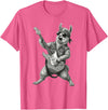 Rock Guitar Llama Stuff Accessories & Gifts Llama Playing Guitar Rock & Roll Llamas Alpaca Rocker Music T-Shirt - Pink Heather