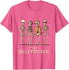 KDR Apparel Funny Men's Halloween Skeleton Crew T-Shirt - Pink Heather