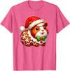 Guinea Pig Lover Christmas Cookie Outfits Boy Girl Funny Gingerbread Man Guinea Pig Christmas Womens Mens Kids T-Shirt - Pink Heather