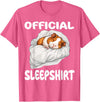 Official Sleep Pajamas Nightgown Sleepwear Co. Guinea Pig Official Sleepshirt Pajamas Nightgown T-Shirt - Pink Heather