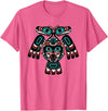 Tribal America Alaska Native American Indian Tlingit Eagle Bear Clan Spirit T-Shirt - Pink Heather