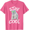 Funny Polar Bear Shirts Stay Cool - Polar Bear Cub Wildlife Zoo Animal Lover T-Shirt - Pink Heather