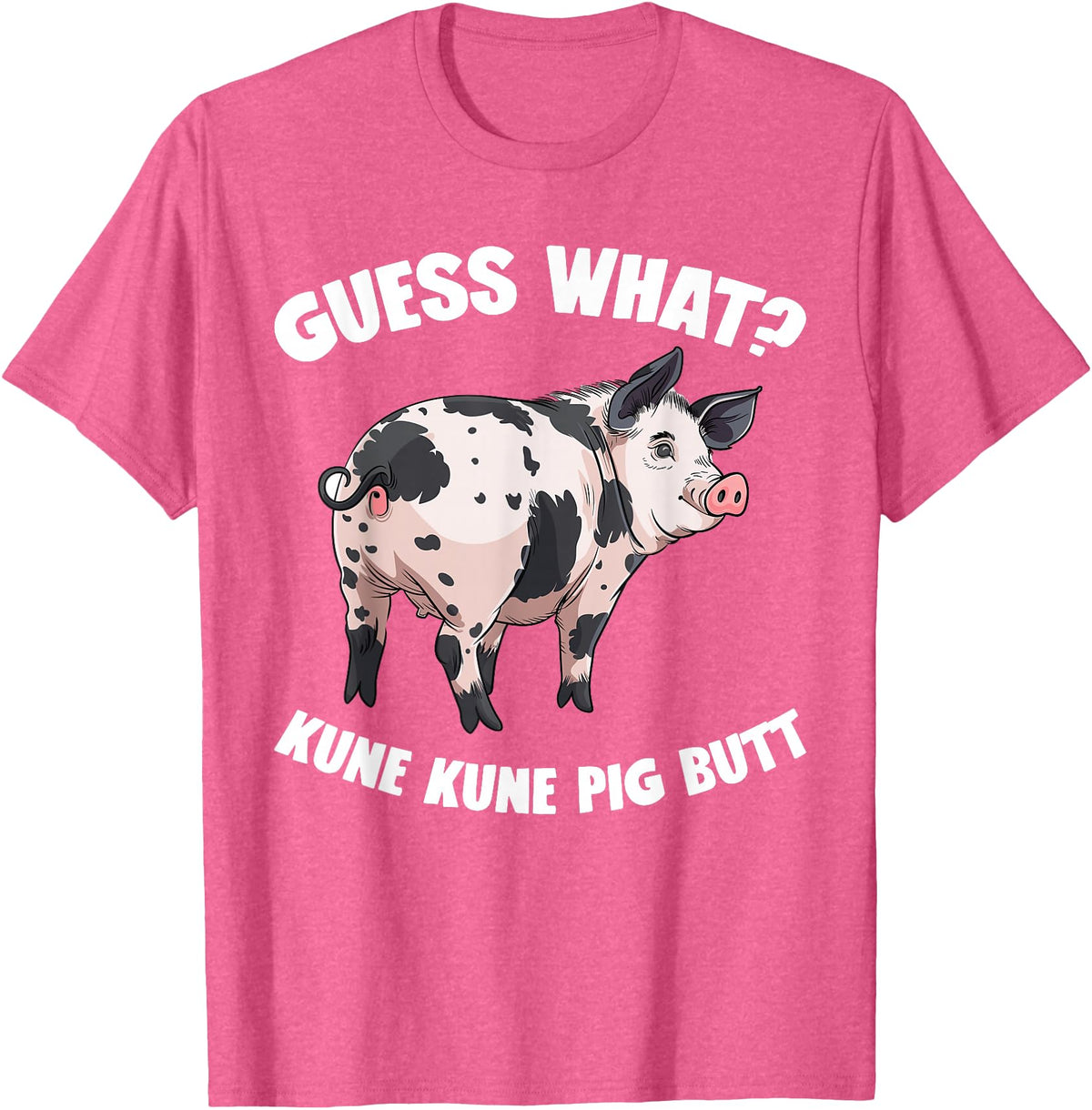 Kune Kune Pig Accessories & KuneKune Clothes Kune Kune Pig Breeder Plush Stuffed Animal Kunekune Pig T-Shirt - Pink Heather