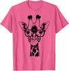 Cute Funny Giraffe Cool Summer Casual Graphic Tees Cute Giraffe Graphic Casual Summer Funny Cool Animal Lover T-Shirt - Pink Heather