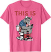 Funny Sarcastic Sitting Bull Humor This Is Bullshit Toilet Funny Cow Toilet Humor T-Shirt - Pink Heather