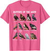 Bird Lover Hunters of the Wind Birds of Prey Falcon Owl Birding Raptors T-Shirt - Pink Heather