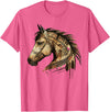 Horse Tribal Abstract Art Native USA Geometric Horse Tribal Abstract Art Native American Geometric Horses T-Shirt - Pink Heather