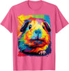 PopArt Pet Animal Prints A Guinea Pig T-Shirt - Pink Heather