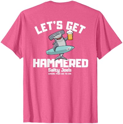 SALTY JOES Salty Joe's - Let's Get Hammered Lightweight, Graphic T-Shirt - size chart