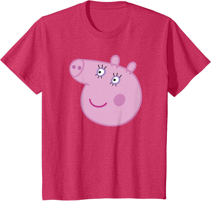 Peppa Pig Mummy Pig Head Shot T-Shirt - Red Heather