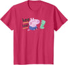 Peppa Pig HEE HEE! George Playing with Mr. Dinosaur T-Shirt - Red Heather