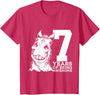COOL HORSE DESIGNS AND OUTFITS Horse 7 YEARS OF BEING AWESOME RIDING 7TH BIRTHDAY T-Shirt - Red Heather