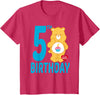 Care Bears Birthday Bear Celebrates A 5th Birthday T-Shirt - Red Heather