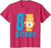 Care Bears Birthday Bear Celebrates A 8th Birthday T-Shirt - Red Heather