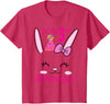 Its My 3rd Birthday Girl Bunny Rabbit Theme Party (three) T-Shirt in Red Heather