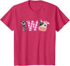 Funny Cow Mom And Dad Birthday Family Tees Second Birthday Girl Cow Farm, 2nd Birthday Cow 2 Toddler T-Shirt - Red Heather
