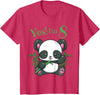 Girls Panda Birthday Tee Shirts Co. Panda 8th Birthday T Shirt Girls Gift Birthday Outfit Age 8 T-Shirt - Red Heather