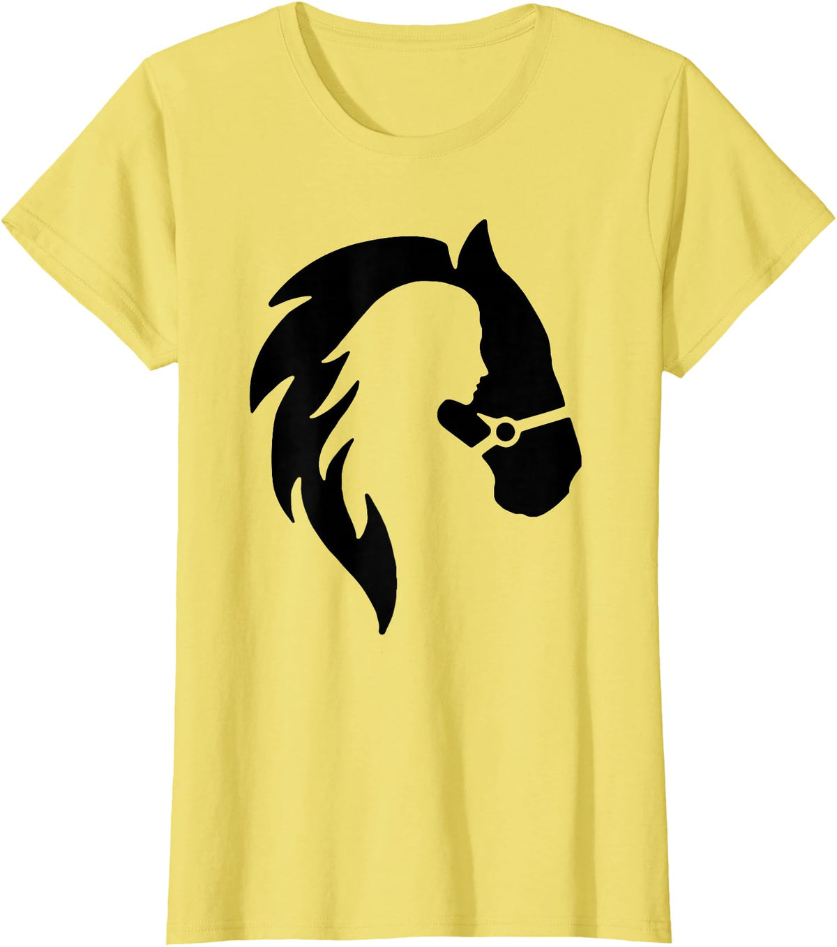 Happy Dog Merch Horse Lover Women Girl Western Gift T-Shirt - Lemon Yellow
